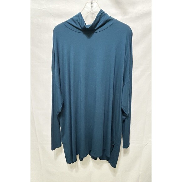 J. Jill Womens 4X Green Soft Pima Cotton Tencel Modal Turtleneck - Picture 1 of 8